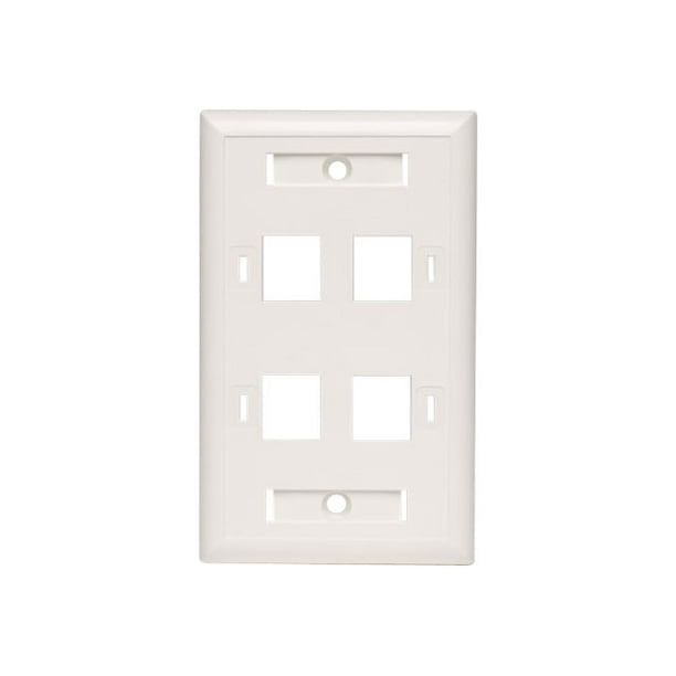 10-6 Port Faceplate White w/Windows RJ45 Face Plate 10-6 Port Faceplate White w/Windows RJ45 Face Plate
